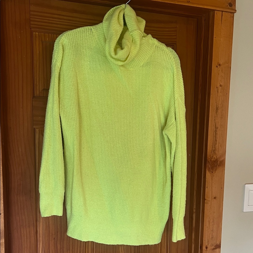 Lime Green Turtleneck Sweater